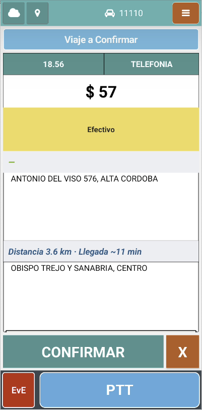 Aplicación de Conductores Colaby Movilidad — viajes, paradas y estados — captura 4